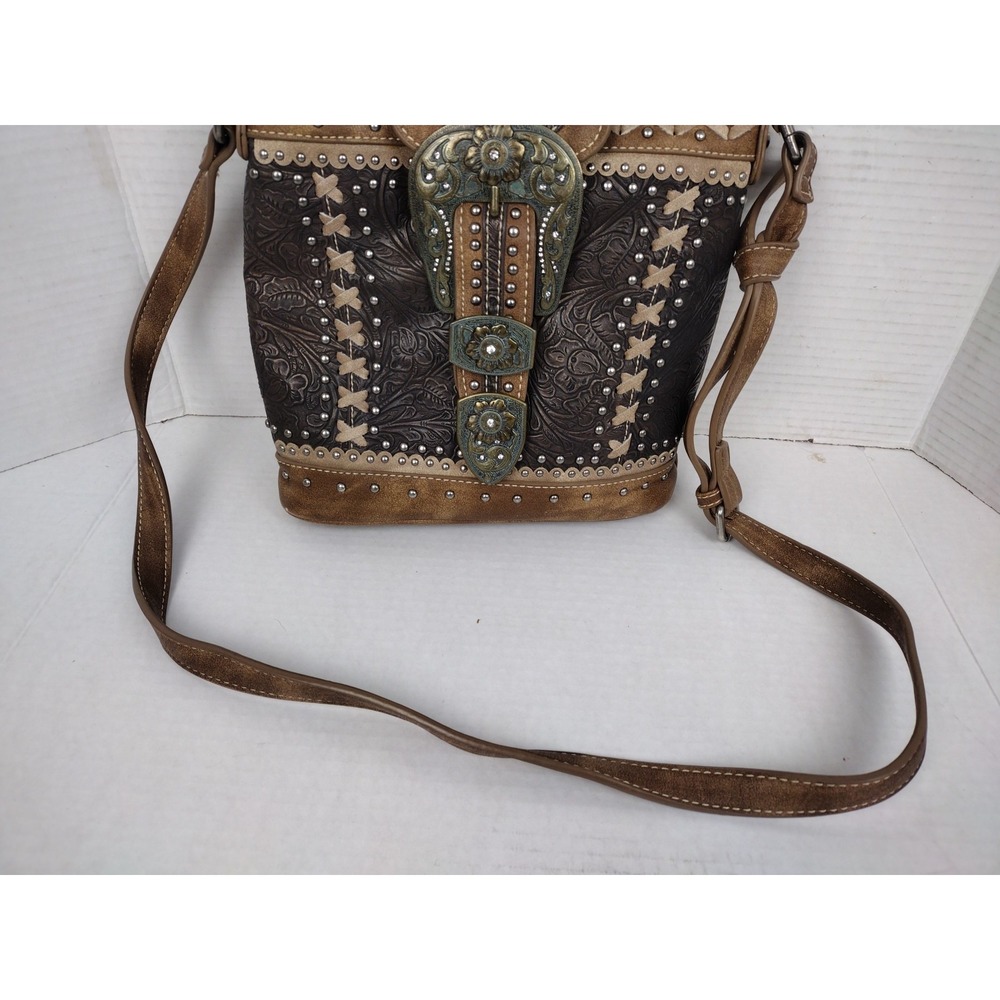 Montana West Turquoise Accent Embroidered Purse Handbag Western Vintage Look - Picture 2 of 16